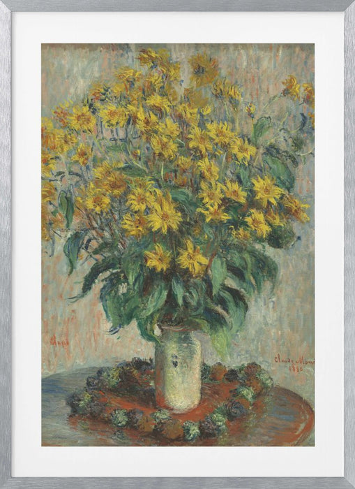 Jerusalem Artichoke Flowers Framed Art Wall Decor