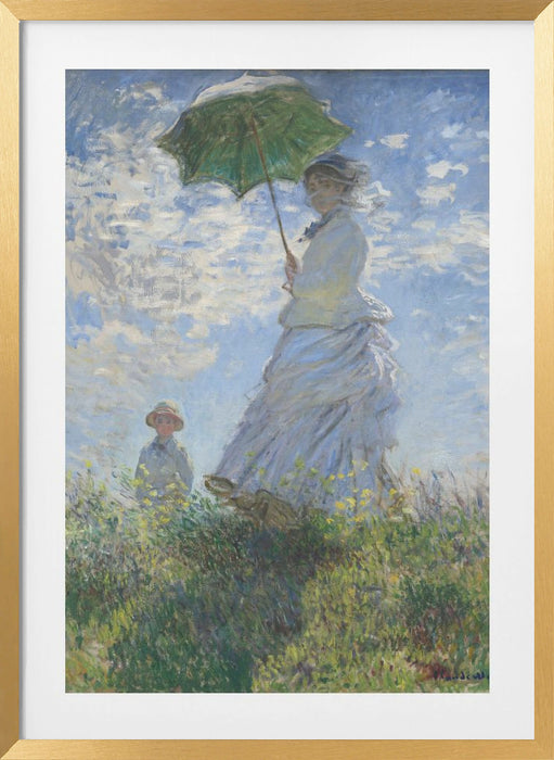 Women With Parasol Framed Art Wall Decor