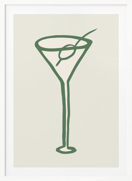 Cocktail Green Framed Art Wall Decor