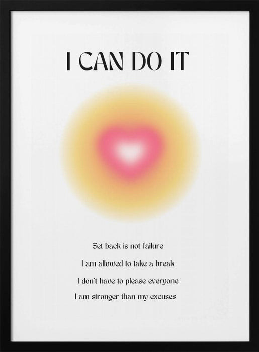 Motivational Aura Poster Framed Art Modern Wall Decor