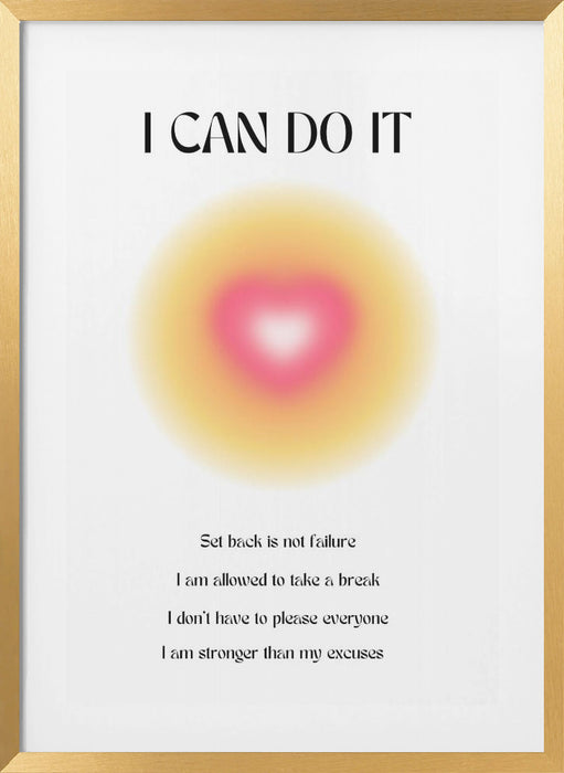 Motivational Aura Poster Framed Art Modern Wall Decor