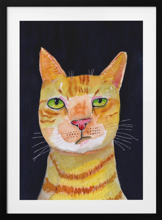 Ginger Cat Framed Art Modern Wall Decor