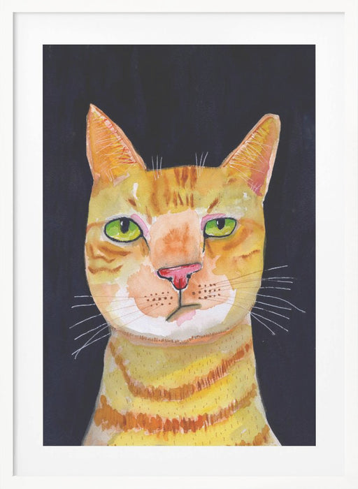 Ginger Cat Framed Art Modern Wall Decor