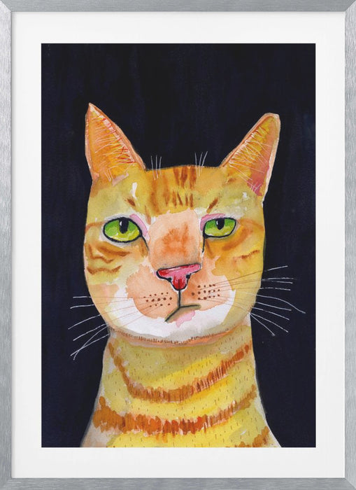 Ginger Cat Framed Art Modern Wall Decor