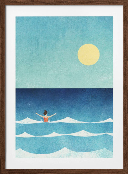 Sea Swim ii Framed Art Modern Wall Decor