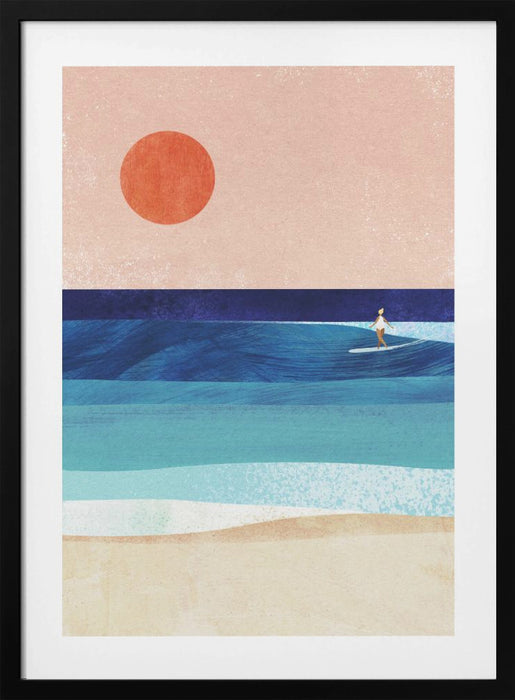 Surf Girl Framed Art Modern Wall Decor