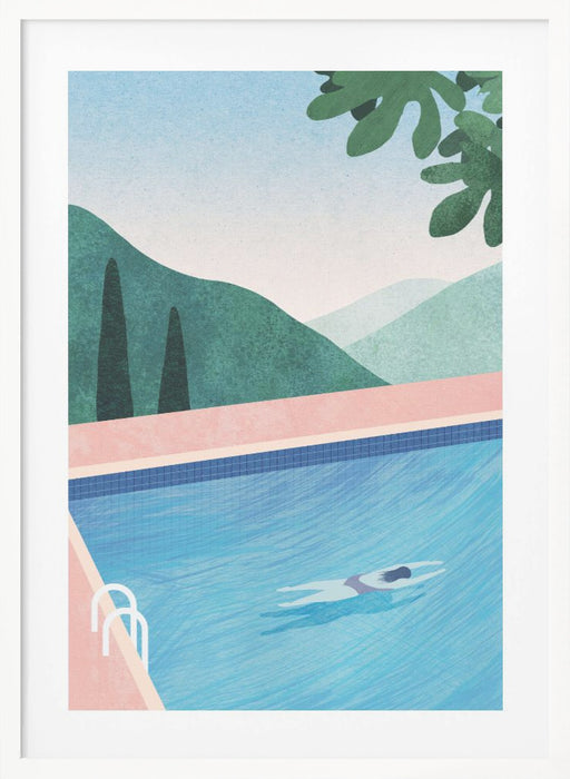 Swimming Pool ii Framed Art Modern Wall Decor