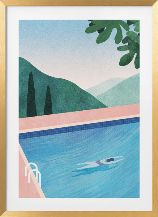 Swimming Pool ii Framed Art Modern Wall Decor