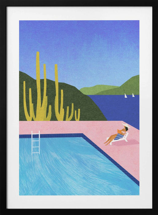 Swimming Pool Framed Art Modern Wall Decor