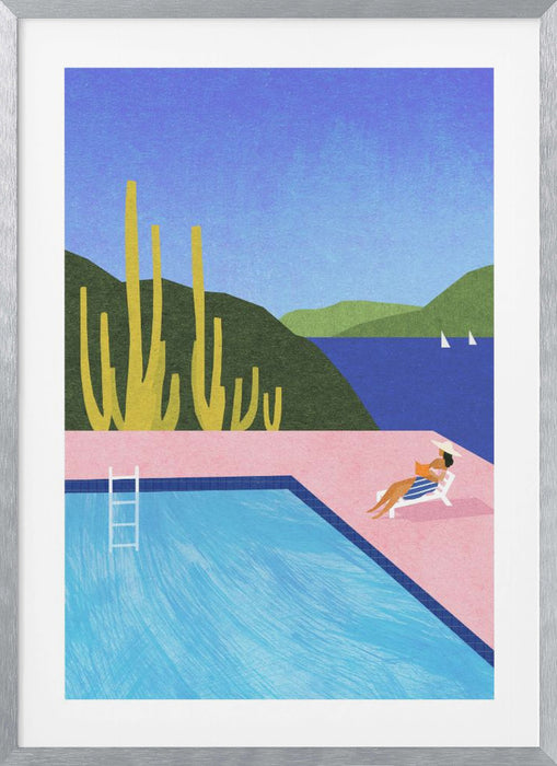 Swimming Pool Framed Art Modern Wall Decor