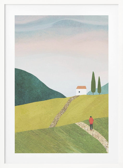 Walking Home Framed Art Modern Wall Decor