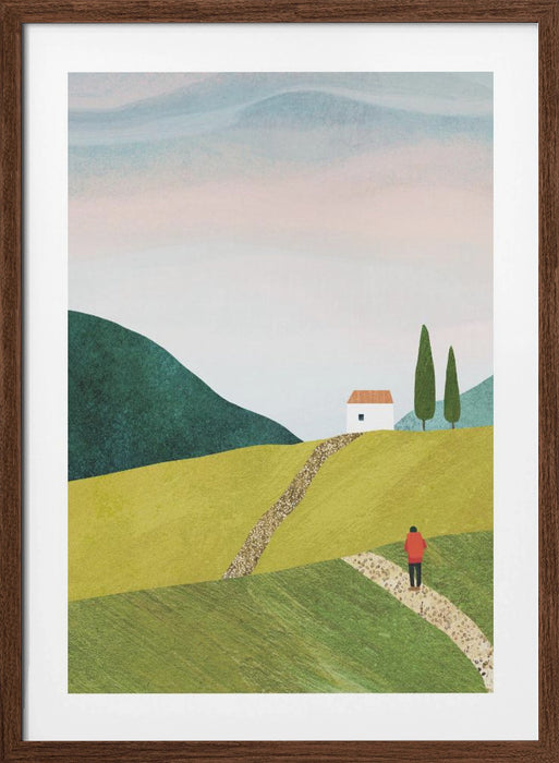 Walking Home Framed Art Modern Wall Decor