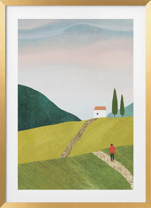 Walking Home Framed Art Modern Wall Decor