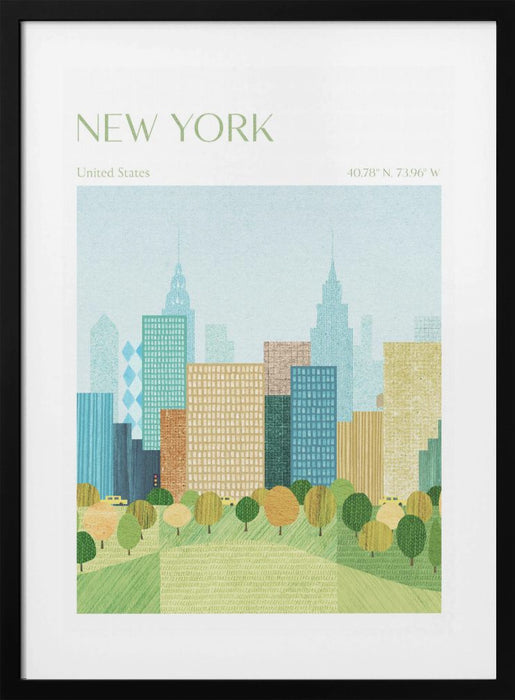 New York, Central Park Framed Art Modern Wall Decor