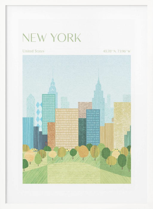 New York, Central Park Framed Art Modern Wall Decor