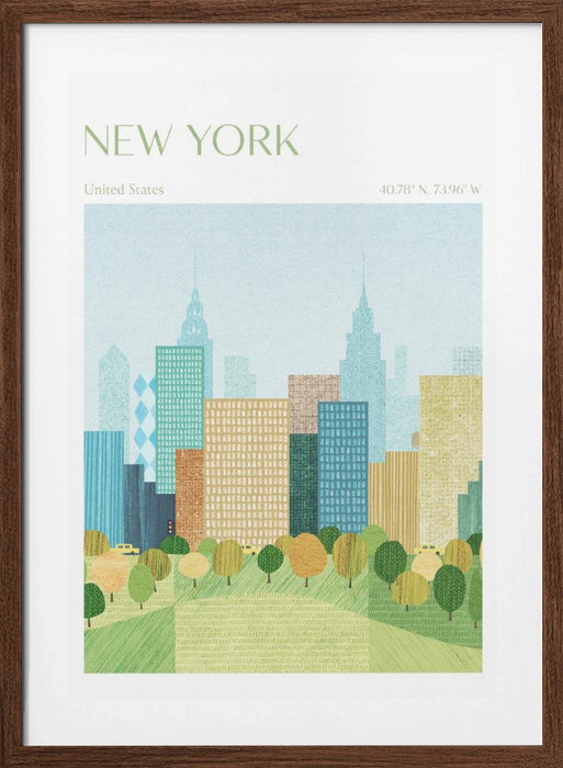 New York, Central Park Framed Art Modern Wall Decor