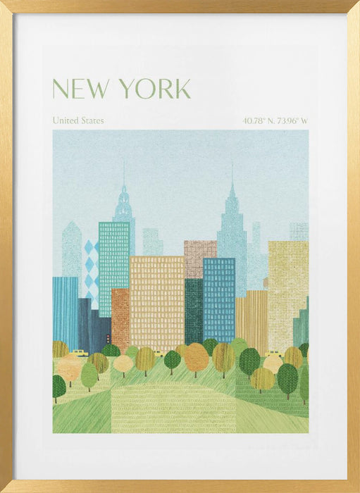 New York, Central Park Framed Art Modern Wall Decor