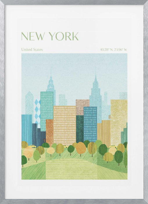 New York, Central Park Framed Art Modern Wall Decor