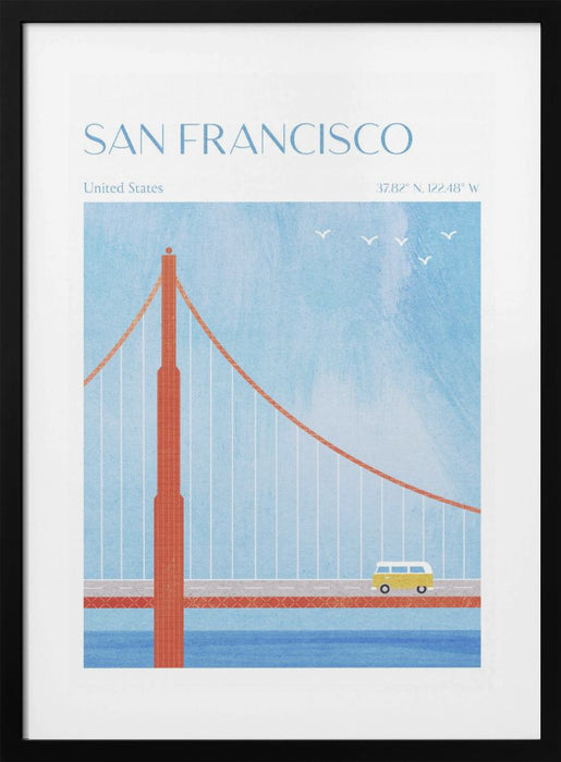 San Francisco, Golden Gate Bridge Framed Art Wall Decor