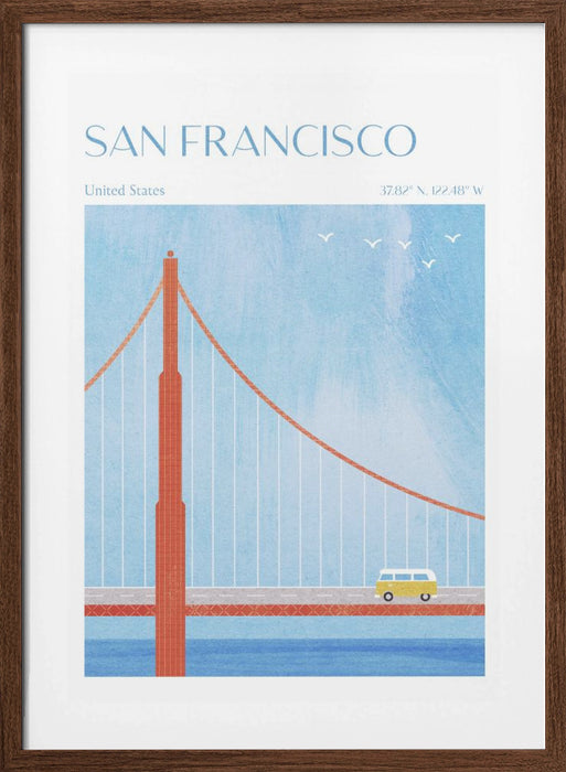 San Francisco, Golden Gate Bridge Framed Art Wall Decor