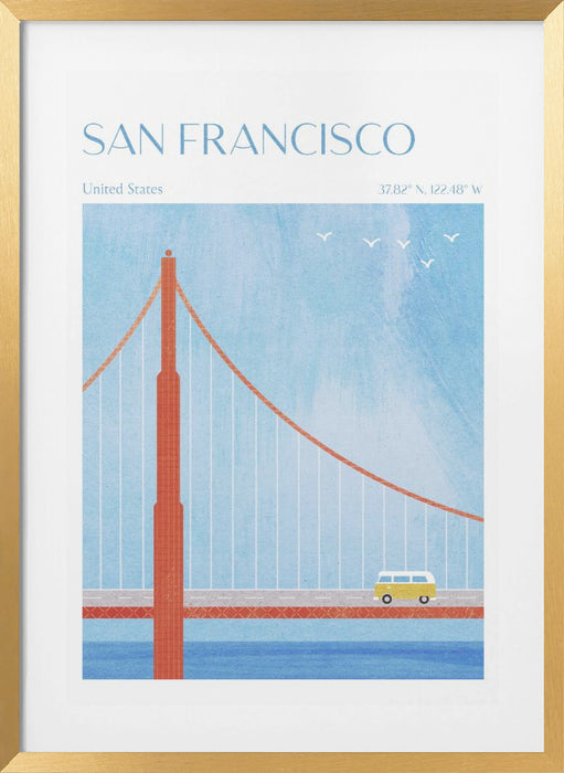 San Francisco, Golden Gate Bridge Framed Art Wall Decor