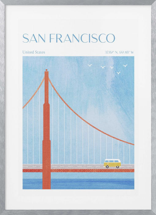 San Francisco, Golden Gate Bridge Framed Art Wall Decor