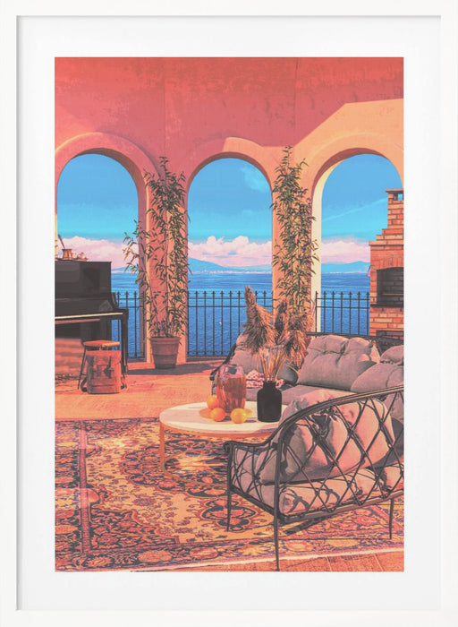 Piano Terrace Framed Art Modern Wall Decor