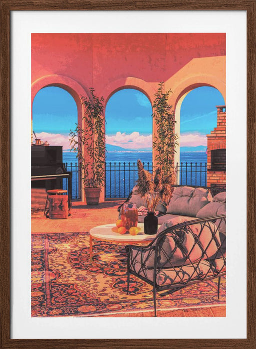 Piano Terrace Framed Art Modern Wall Decor