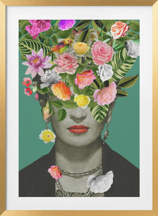 Floral Frida Framed Art Wall Decor