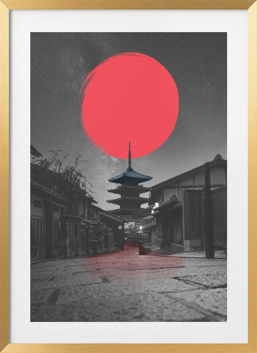 Lonely Temple Framed Art Modern Wall Decor