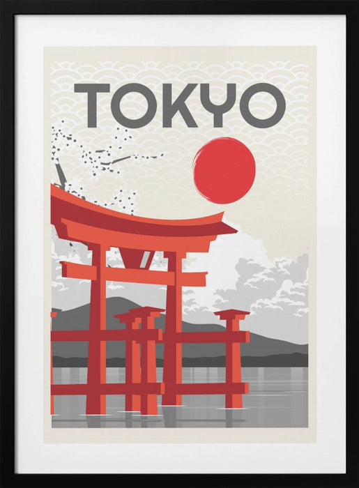 Kyoto Sun Framed Art Modern Wall Decor