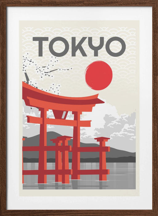 Kyoto Sun Framed Art Modern Wall Decor