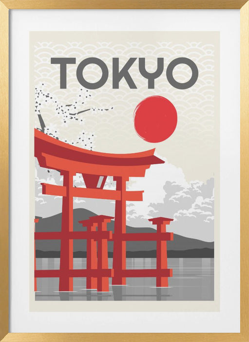 Kyoto Sun Framed Art Modern Wall Decor