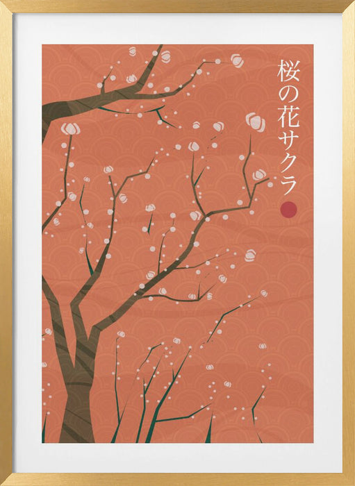 Sakura no hana Framed Art Modern Wall Decor