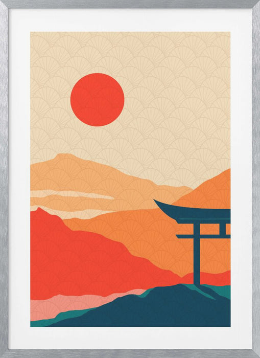 Sunset Delight Framed Art Modern Wall Decor