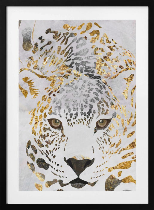 Grunge jaguar gold Framed Art Wall Decor