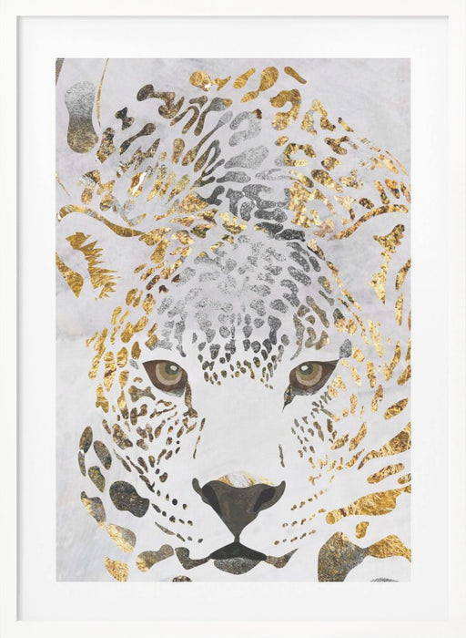 Grunge jaguar gold Framed Art Wall Decor