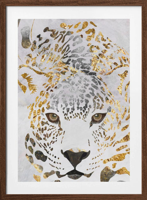 Grunge jaguar gold Framed Art Wall Decor