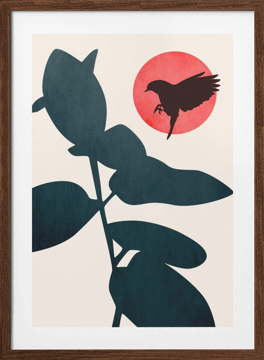 Japanese Bird Framed Art Wall Decor