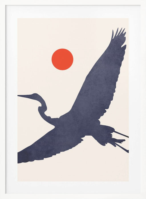 Crane Framed Art Wall Decor