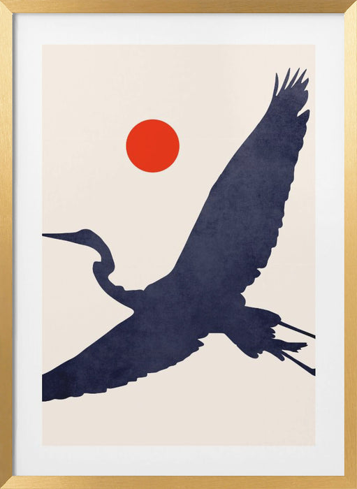 Crane Framed Art Wall Decor