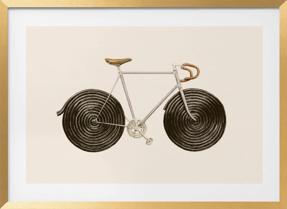 Licorice Bike Framed Art Landscape with a Touch of Whimsy