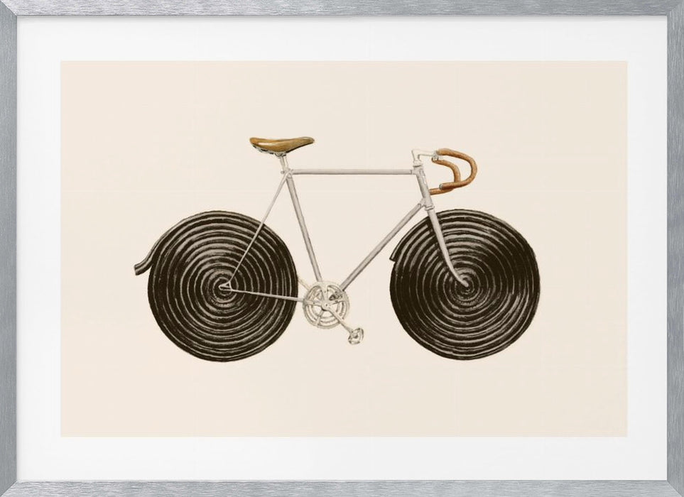 Licorice Bike Framed Art Landscape with a Touch of Whimsy