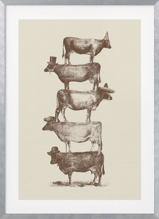 Cow Cow Nuts Framed Art Modern Wall Decor