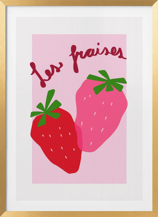 Les Fraises Framed Art Modern Wall Decor