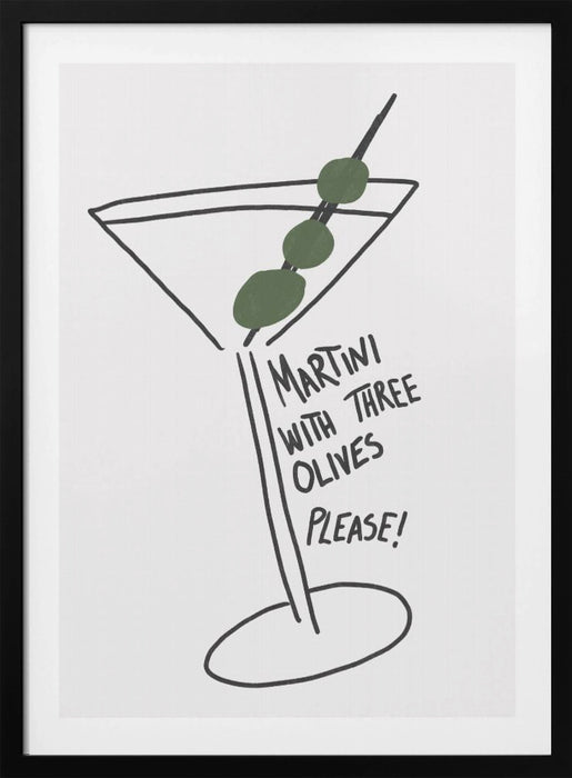 Martini Three Olives Framed Art Wall Decor