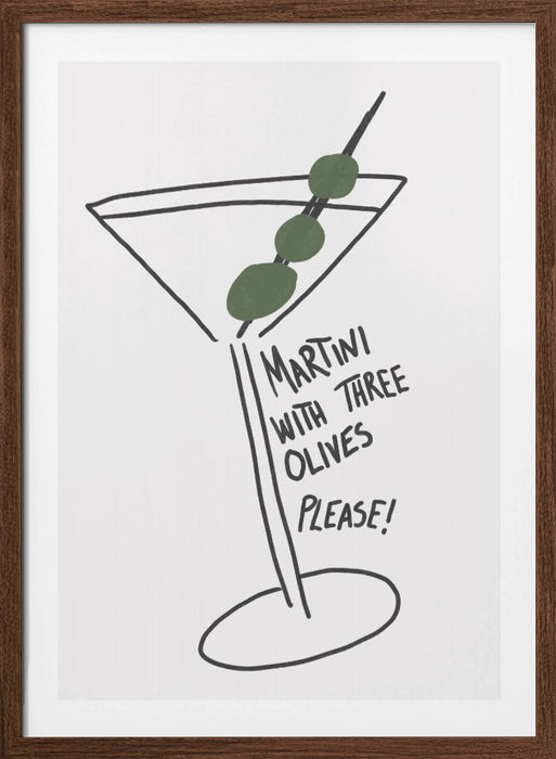 Martini Three Olives Framed Art Wall Decor