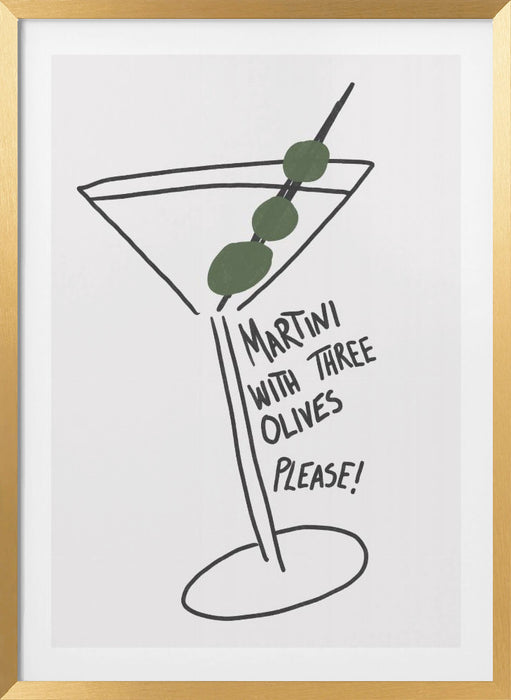 Martini Three Olives Framed Art Wall Decor