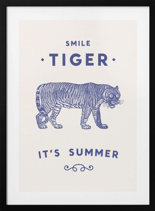 Smile Tiger Framed Art Wall Decor