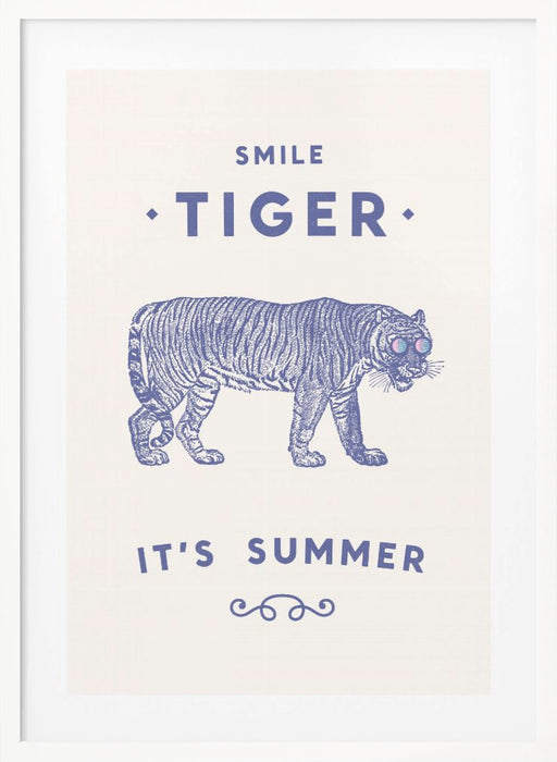 Smile Tiger Framed Art Wall Decor